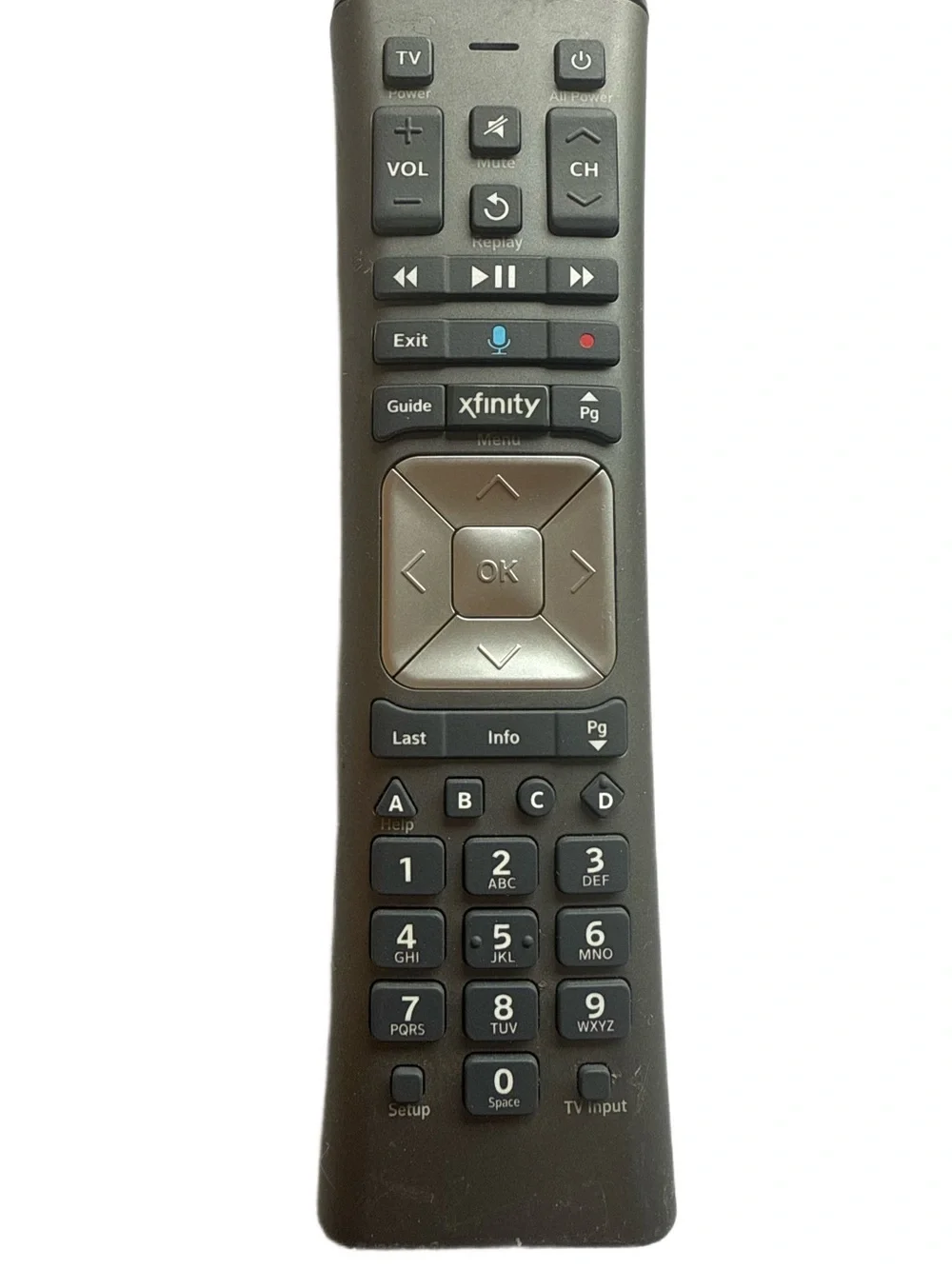 Remote Control in Dark Gray with Silver D-Pad